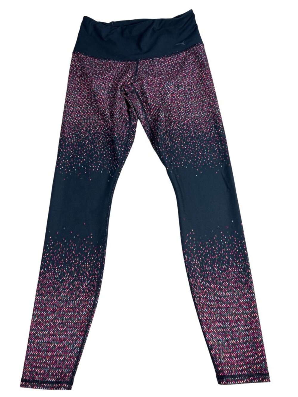 Puma Full-Length Leggings Women's Sz L Black Multicolor Activewear Yoga Stretch
